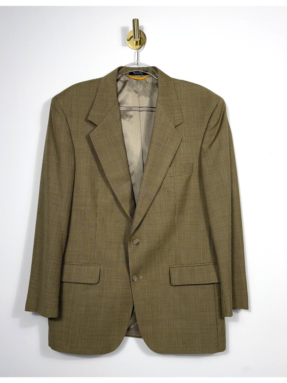 Bill Blass Black Label Sport Coat Jacket 100% wool 44R? Two Button Earth Tones